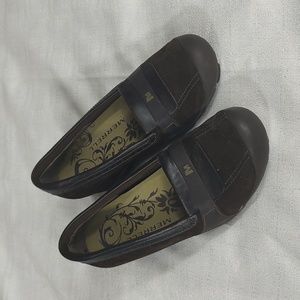 Merrell Plaza Moc Dark Coffee Brown Performance Slip On Casual Shoe Women Size 8